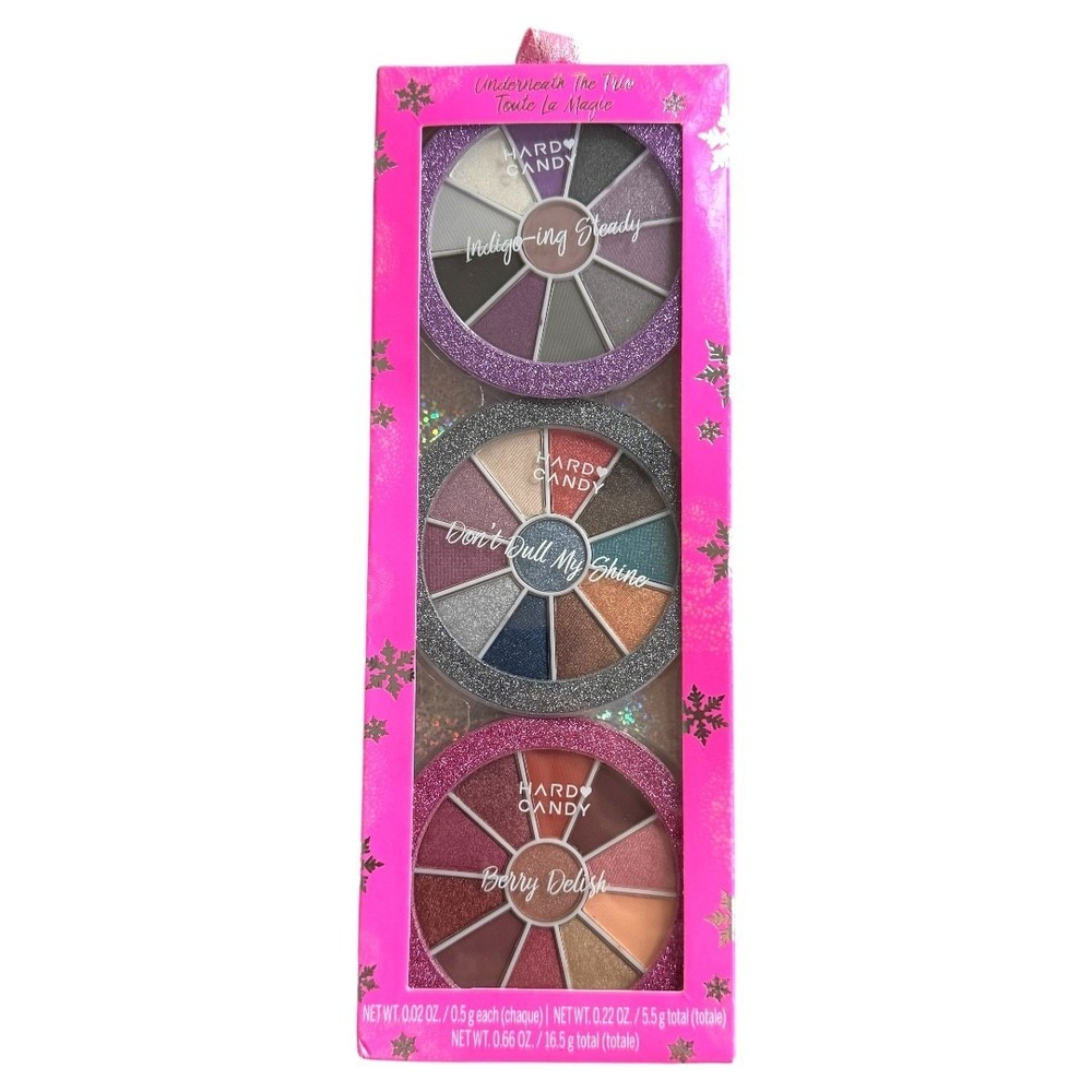 Hard‎ Candy UNDER THE TRIO 3 Piece Eyeshadow Collection; BERRY, SHINE, INDIGO